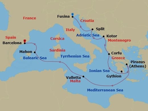 Cruise Itinerary Map