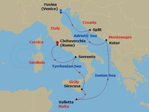 Cruise Itinerary Map