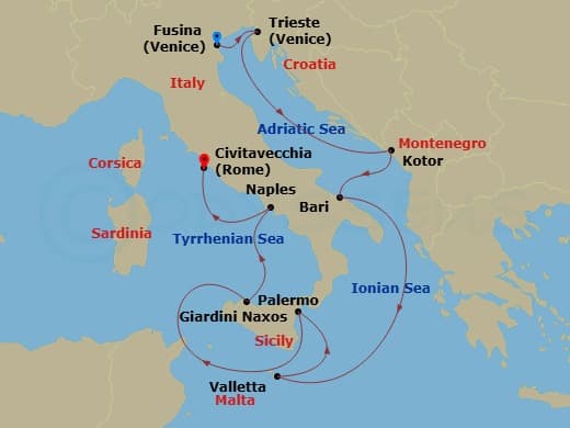 Cruise Itinerary Map