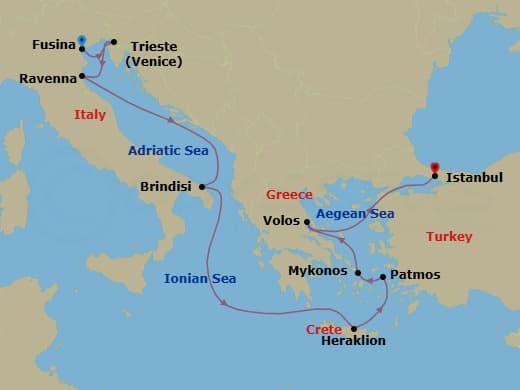 Cruise Itinerary Map