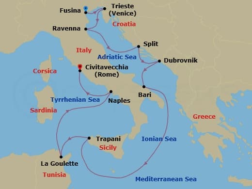 Cruise Itinerary Map