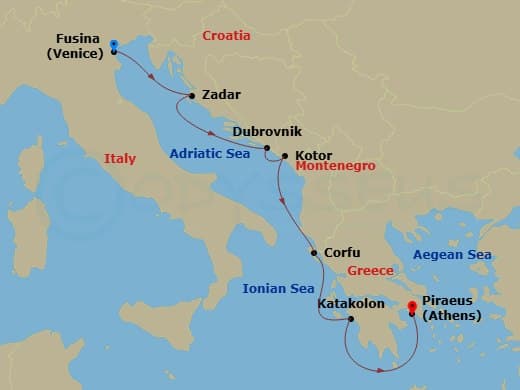 Cruise Itinerary Map