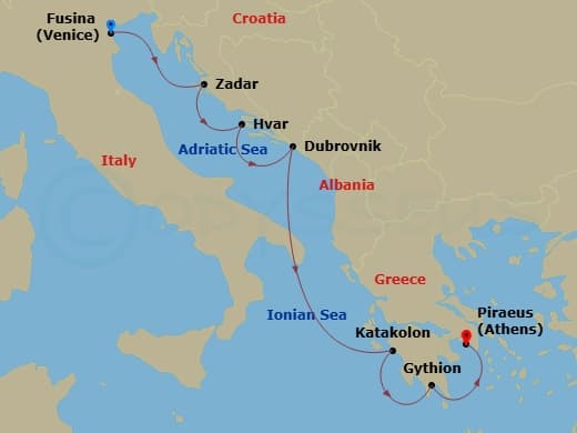 Cruise Itinerary Map