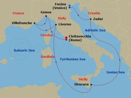 Cruise Itinerary Map