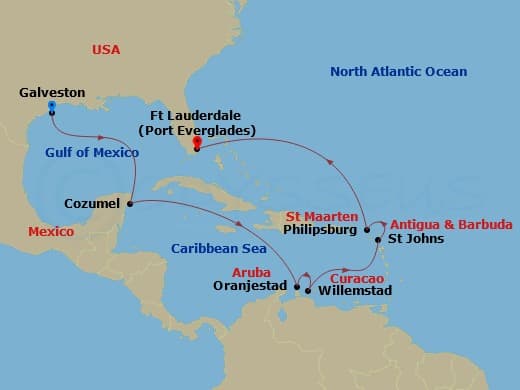Cruise Itinerary Map