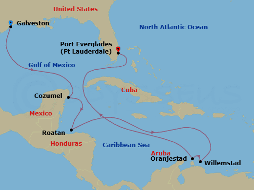 Cruise Itinerary Map
