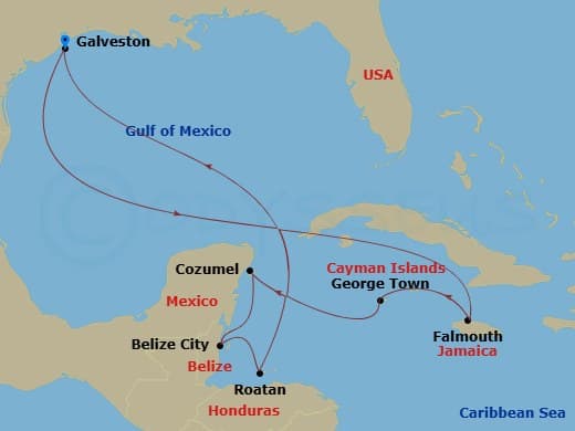 Cruise Itinerary Map