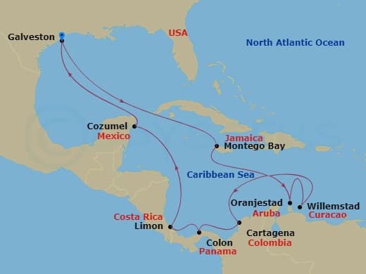 Cruise Itinerary Map