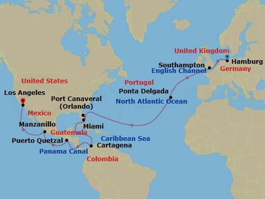 Cruise Itinerary Map