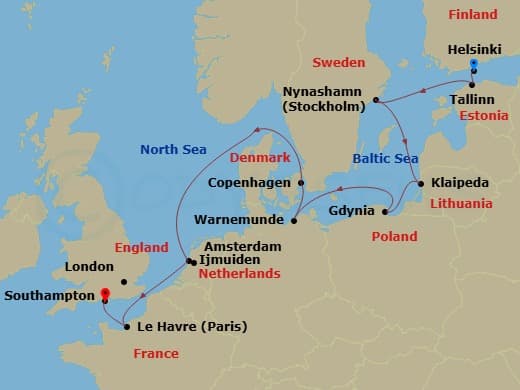 Cruise Itinerary Map