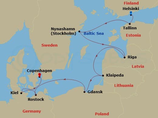 Cruise Itinerary Map