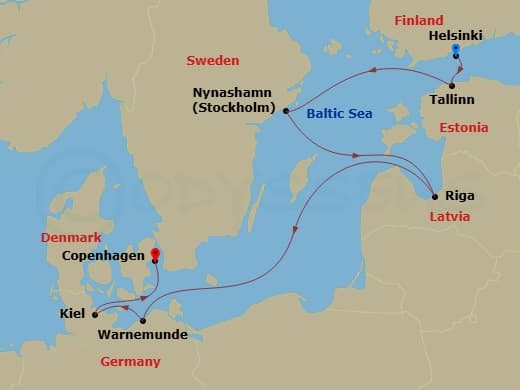 Cruise Itinerary Map