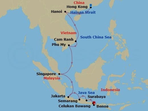 Cruise Itinerary Map