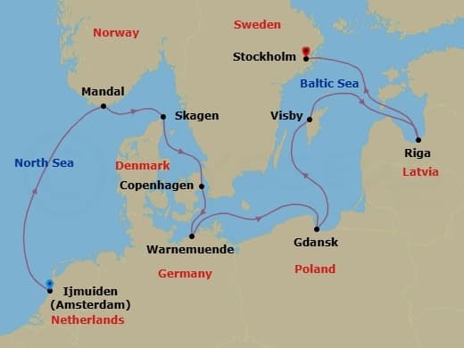 Cruise Itinerary Map