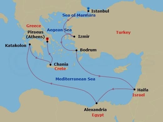 Cruise Itinerary Map