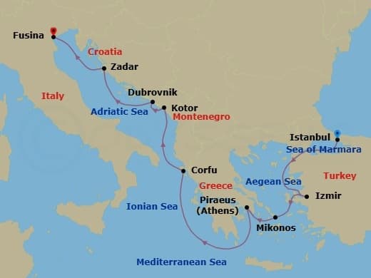 Cruise Itinerary Map