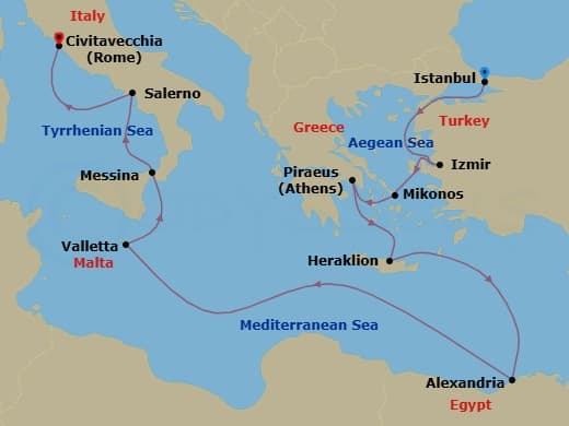 Cruise Itinerary Map