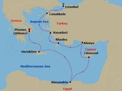 Cruise Itinerary Map
