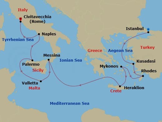 Cruise Itinerary Map
