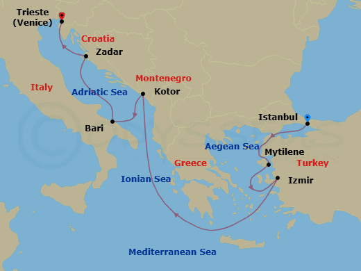 Cruise Itinerary Map