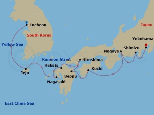 Cruise Itinerary Map