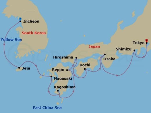 Cruise Itinerary Map