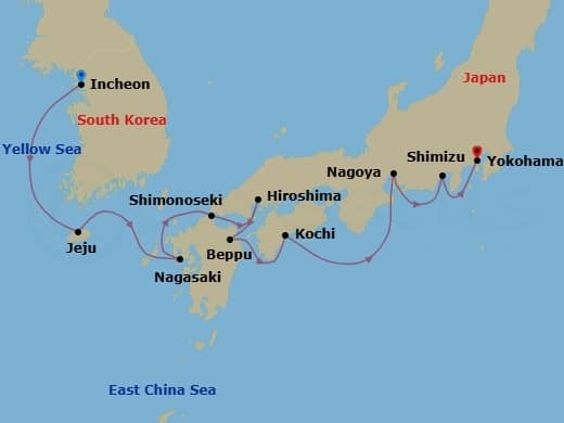 Cruise Itinerary Map