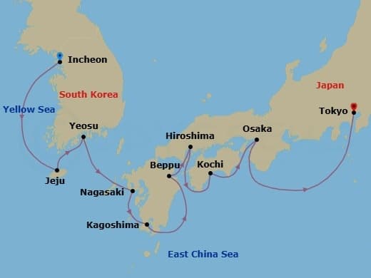 Cruise Itinerary Map