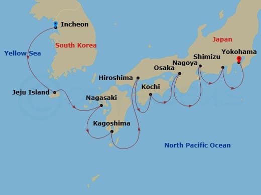 Cruise Itinerary Map