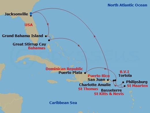 Cruise Itinerary Map