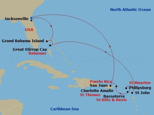 Cruise Itinerary Map