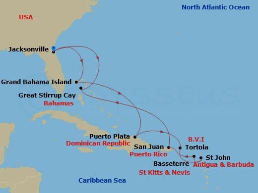 Cruise Itinerary Map