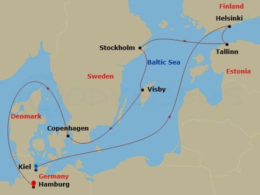 Cruise Itinerary Map
