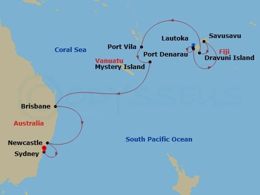 Cruise Itinerary Map