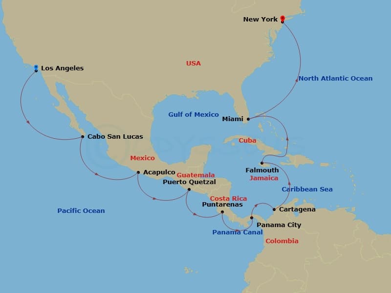 Cruise Itinerary Map