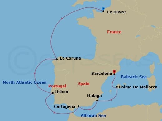 Cruise Itinerary Map