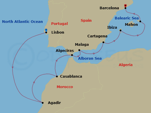 Cruise Itinerary Map