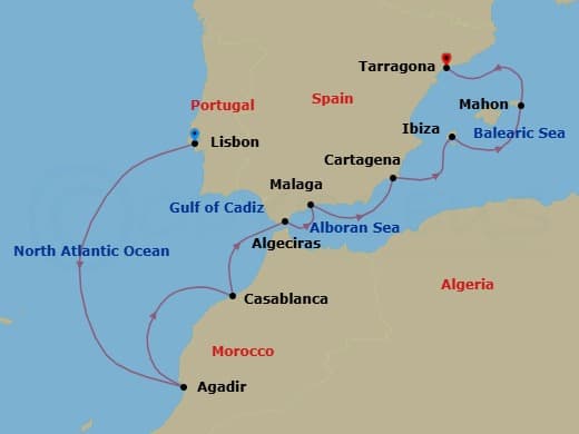 Cruise Itinerary Map