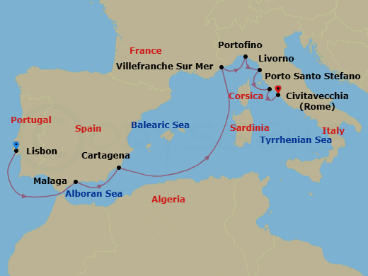 Cruise Itinerary Map