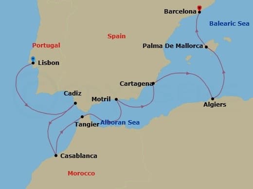 Cruise Itinerary Map