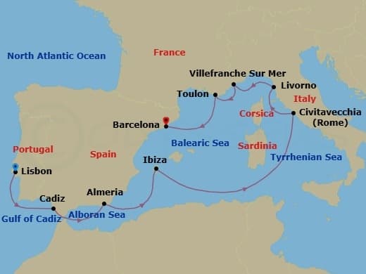 Cruise Itinerary Map