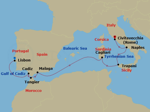 Cruise Itinerary Map