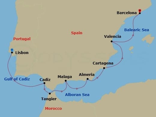 Cruise Itinerary Map
