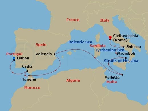 Cruise Itinerary Map
