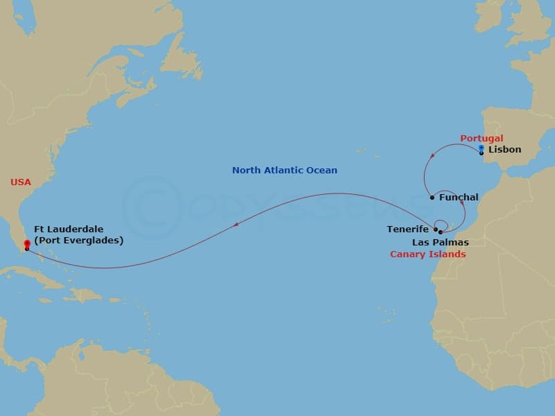 Cruise Itinerary Map