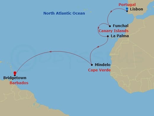 Cruise Itinerary Map