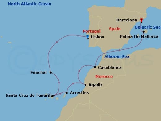 Cruise Itinerary Map