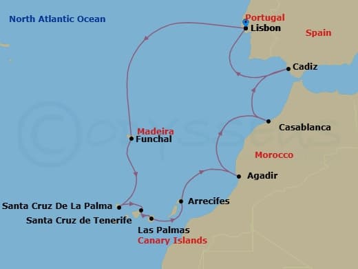 Cruise Itinerary Map