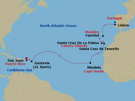 Cruise Itinerary Map