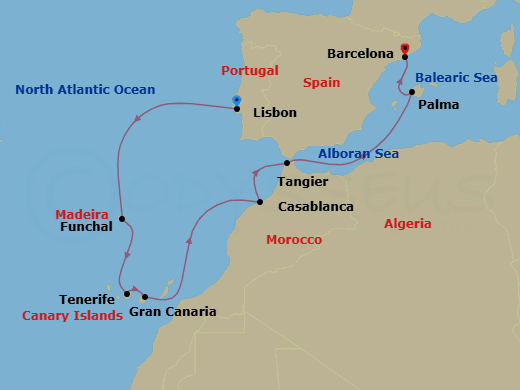Cruise Itinerary Map
